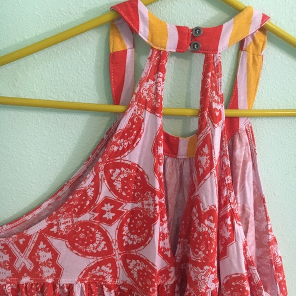 Free people NEW orange flowy tank - Picture 6 of 7